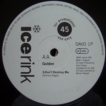 Golden - Anglo American / Don't Destroy Me | Icerink (DAVO 1P) - 2 Golden - Anglo American / Don't Destroy Me | Icerink (DAVO 1P) - 2