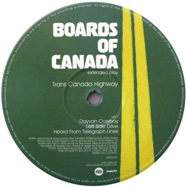 Boards Of Canada - Trans Canada Highway | Warp Records (WAP200R) - 3