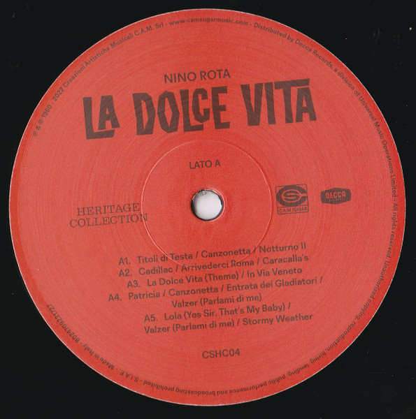 Nino Rota - Fellini's La Dolce Vita | Cam Sugar (CSHC04) - 4 Nino Rota - Fellini's La Dolce Vita | Cam Sugar (CSHC04) - 4