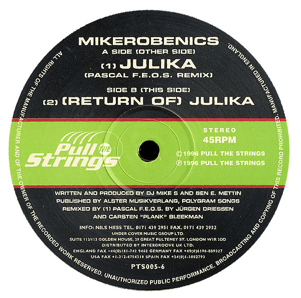 Mikerobenics - Julika | Pull The Strings (PTS005-6) - main Mikerobenics - Julika | Pull The Strings (PTS005-6) - main