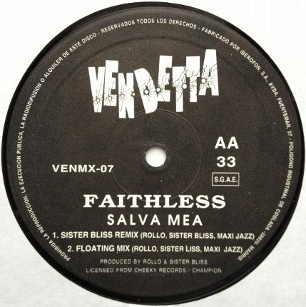 Faithless - Salva Mea (Save Me) | Vendetta Records (VENMX 07) - 4 Faithless - Salva Mea (Save Me) | Vendetta Records (VENMX 07) - 4