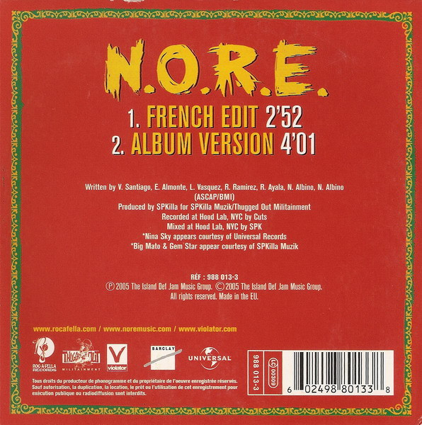 N.O.R.E. Feat. Nina Sky , Daddy Yankee , Gemstar & Big Mato - Oye Mi Canto | Barclay (988 013-3) - 2