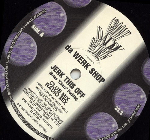 Brian "Chazz" Padilla - Jerk This Off | Groove Daddy Records (GDR11024) - main