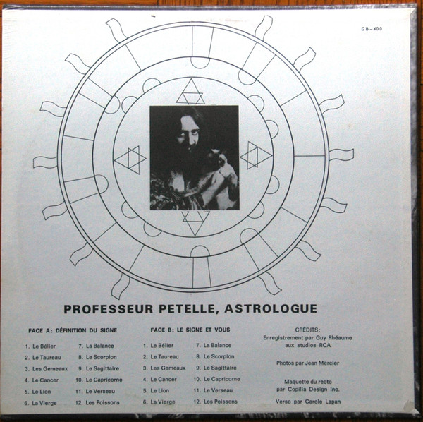 Yves Petelle - Le Professeur Petelle, Astrologue [Vinyl] | Gamma (GB-400) - 2
