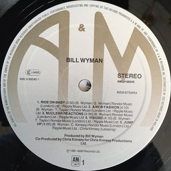 Bill Wyman - Bill Wyman | A&M Records (AMLH 68540) - 3
