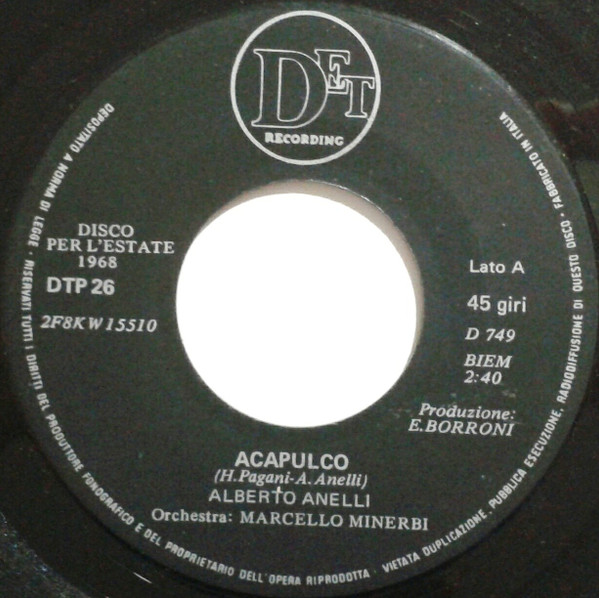 Alberto Anelli - Acapulco | DET Recording (DTP 26) - 3