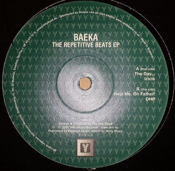 Baeka - The Repetitive Beats EP | Yellhouse Records (YHR 007) - main