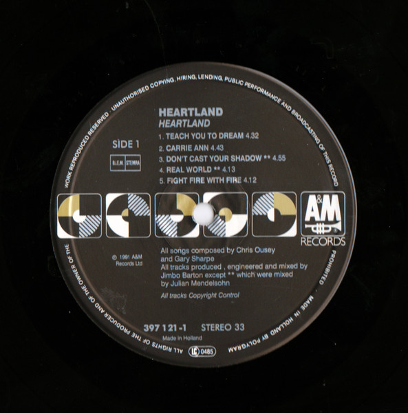 Heartland - Heartland | A&M Records (397 121-1) - 3