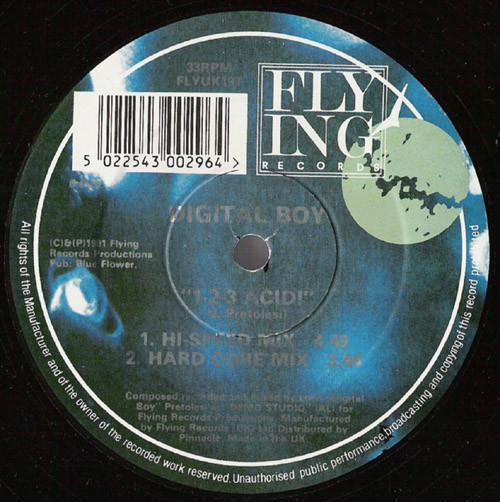 Digital Boy - 1-2-3 Acid! | Flying Records (FLYUK19T) - 4