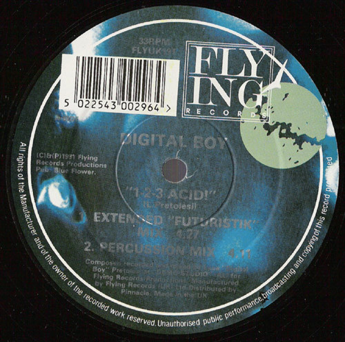 Digital Boy - 1-2-3 Acid! | Flying Records (FLYUK19T) - 3