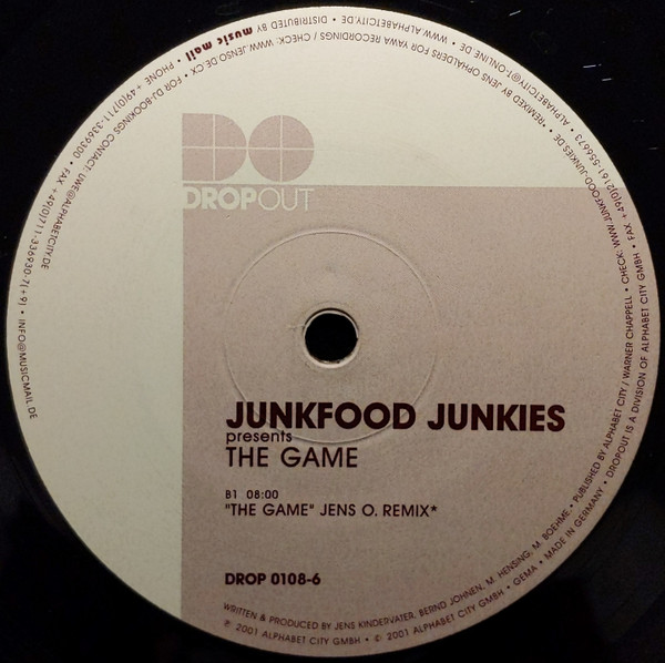 Junkfood Junkies Presents The Game - The Game | Dropout (DROP 0108-6) - 2