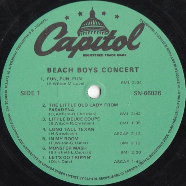 The Beach Boys - Concert | Capitol Records (SN-66026) - 3 The Beach Boys - Concert | Capitol Records (SN-66026) - 3