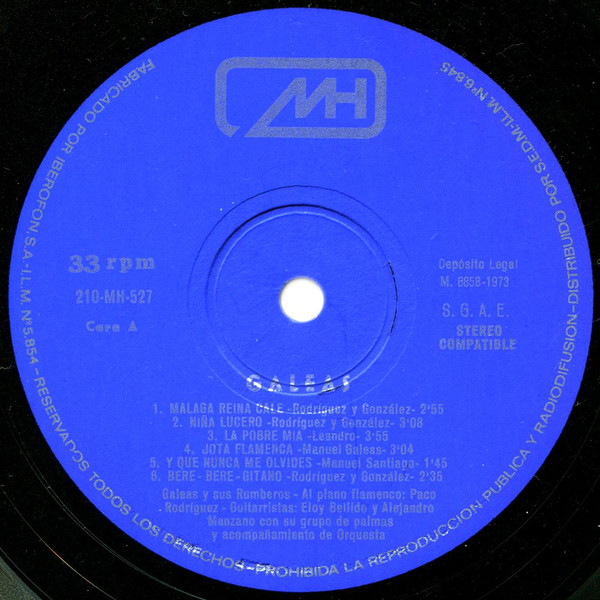 Galeas Y Su Grupo De Rumberos - Galeas | MH (210-MH-527) - 3