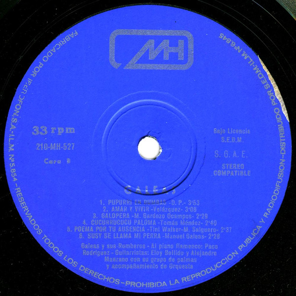 Galeas Y Su Grupo De Rumberos - Galeas | MH (210-MH-527) - 4