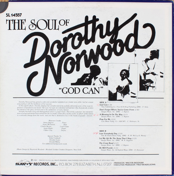 Dorothy Norwood - God Can | Savoy Records (SL 14557) - 2
