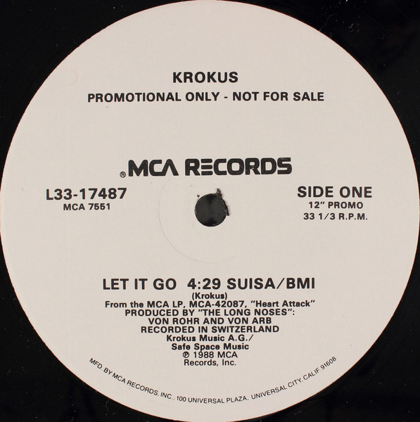 Krokus - Let It Go | MCA Records (L33-17487)