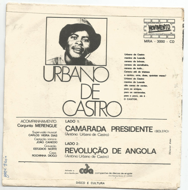 Urbano De Castro - Camarada Presidente / Revolução De Angola | Movimento (MRA-3000-CD) - main