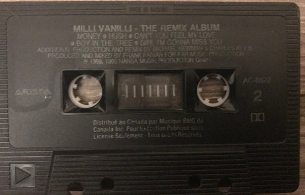 Milli Vanilli - The Remix Album [Cassette] | Arista (AC-8622) - 5