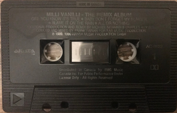 Milli Vanilli - The Remix Album [Cassette] | Arista (AC-8622) - 4
