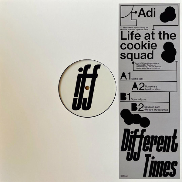 Adi - Life at the cookie squad EP | Different Times (DIFF 002) - main Adi - Life at the cookie squad EP | Different Times (DIFF 002) - main