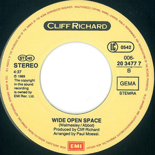 Cliff Richard - I Just Don't Have The Heart | EMI (006-20 3477 7)