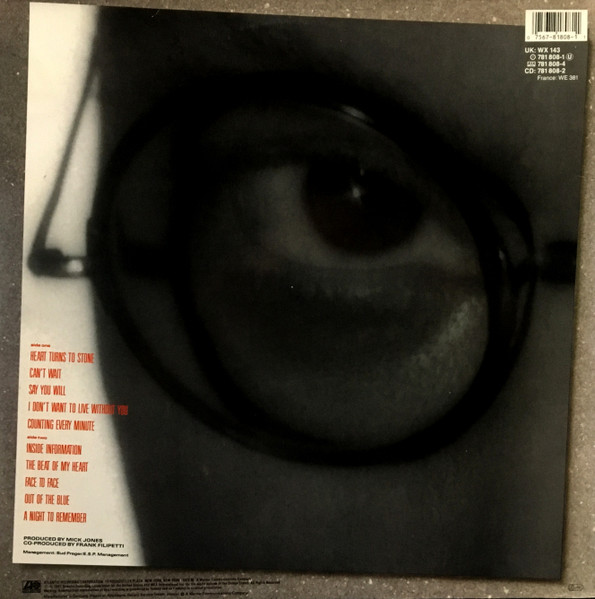 Foreigner - Inside Information | Atlantic (781 808-1) - 3 Foreigner - Inside Information | Atlantic (781 808-1) - 3