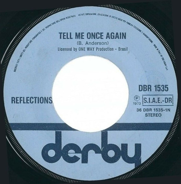 The Light Reflections - Tell Me Once Again / Eyes Blue Eyes | Derby (DBR 1535) - 3