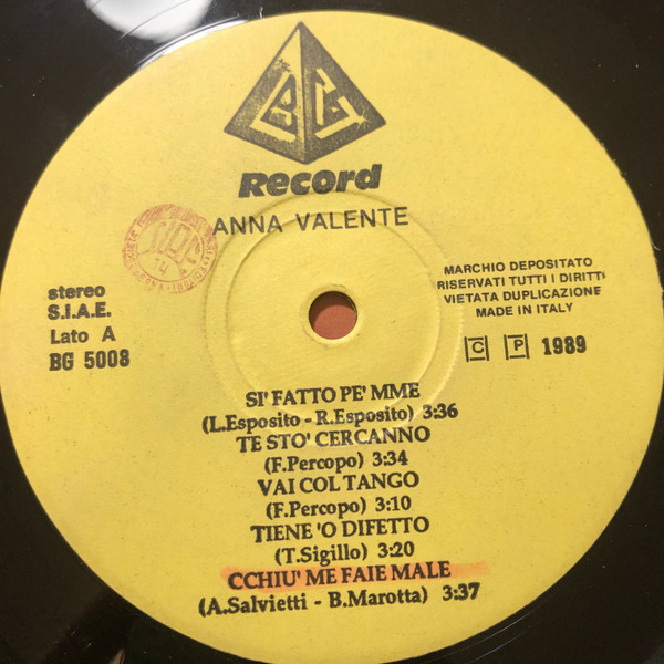 Anna Valente - Anna Valente | BG Record (BG 5008) - 3 Anna Valente - Anna Valente | BG Record (BG 5008) - 3