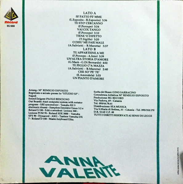 Anna Valente - Anna Valente | BG Record (BG 5008) - 2 Anna Valente - Anna Valente | BG Record (BG 5008) - 2