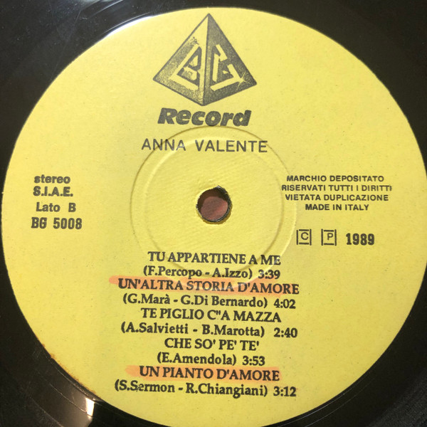 Anna Valente - Anna Valente | BG Record (BG 5008) - 4 Anna Valente - Anna Valente | BG Record (BG 5008) - 4