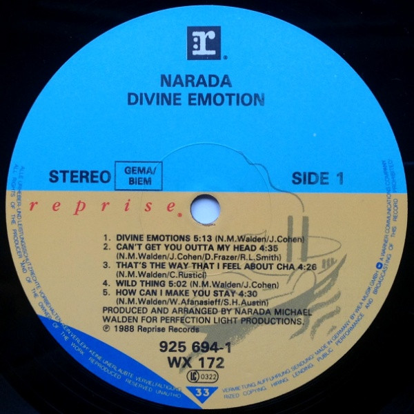 Narada Michael Walden - Divine Emotion | Reprise Records (925 694-1) - 2