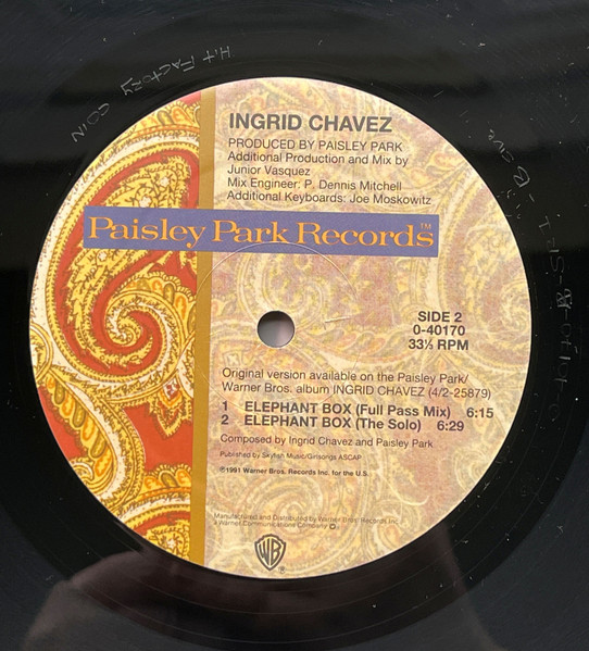Ingrid Chavez - Elephant Box | Paisley Park (9 40170-0) - 4