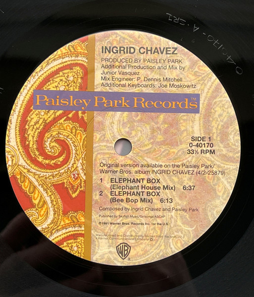 Ingrid Chavez - Elephant Box | Paisley Park (9 40170-0) - 3