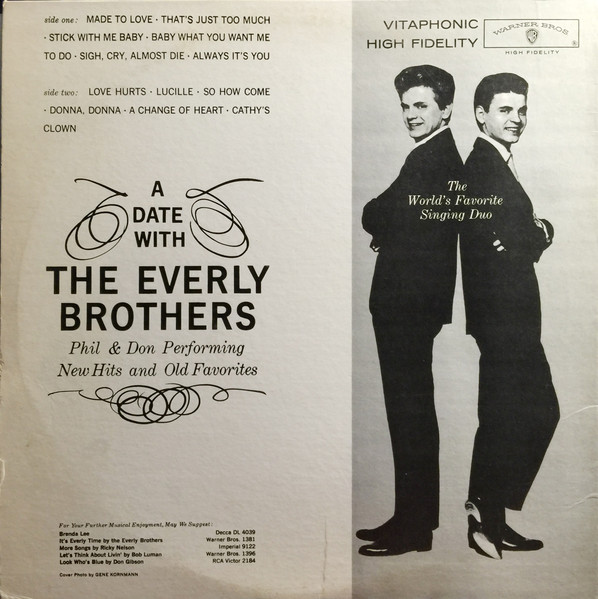 Everly Brothers - A Date With The Everly Brothers | Warner Bros. Records (W 1395) - 2
