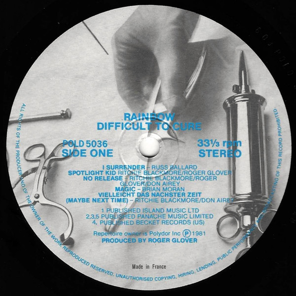 Rainbow - Difficult To Cure | Polydor (POLD 5036) - 3 Rainbow - Difficult To Cure | Polydor (POLD 5036) - 3