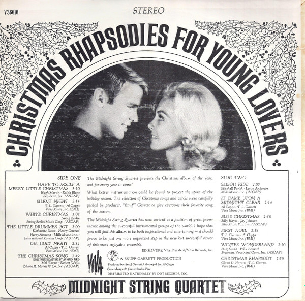 Midnight String Quartet - Christmas Rhapsodies For Young Lovers | Viva (V36010) - 2