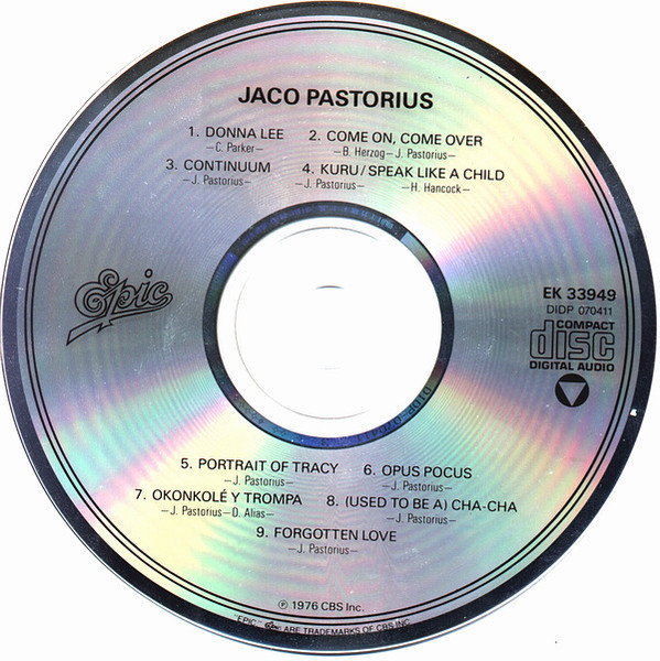 Jaco Pastorius - Jaco Pastorius | Epic (EK 33949) - 3