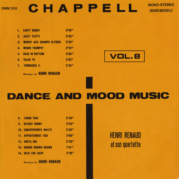 Henri Renaud Et Son Quartette - Dance And Mood Music Vol. 8 | Chappell (DMM 308)