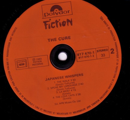 The Cure - Japanese Whispers | Polydor (817 470-1) - 4
