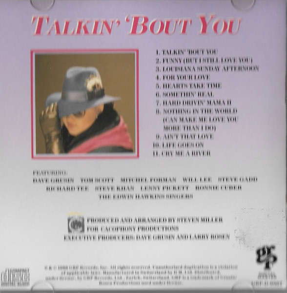 Diane Schuur - Talkin' 'Bout You | GRP (GRP-D-9567) - 4