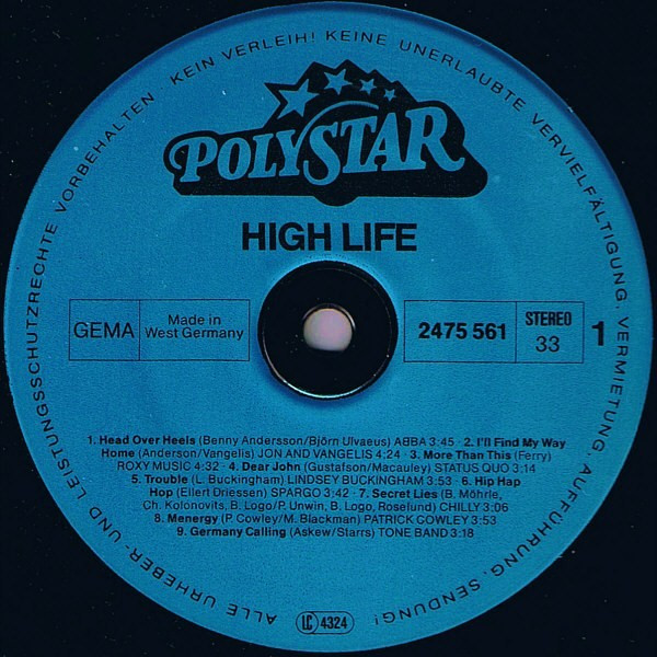 Various - High Life (International) | Polystar (2475 561) - 3