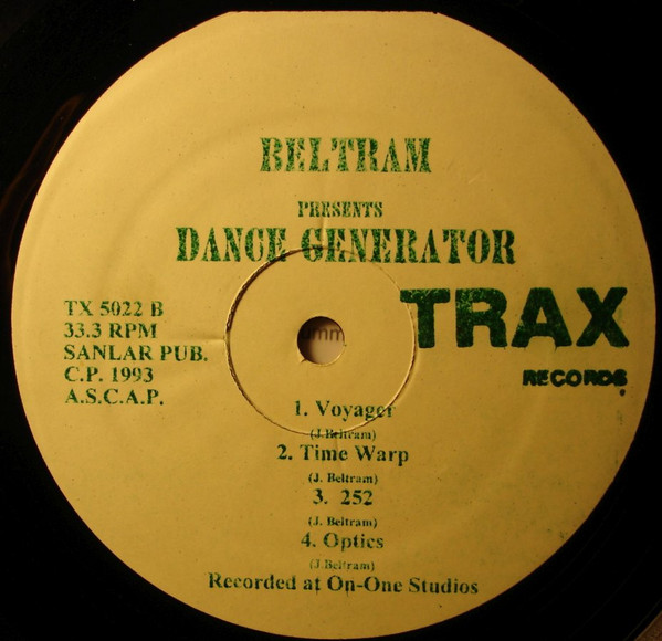 Joey Beltram - Dance Generator | Trax Records (TX 5022) - 2