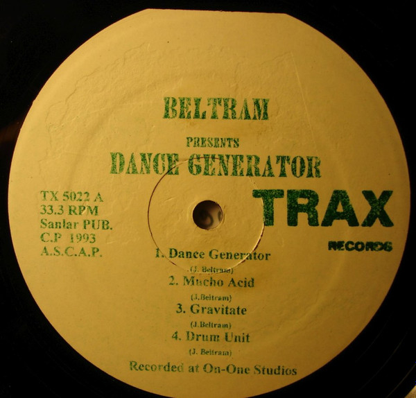 Joey Beltram - Dance Generator | Trax Records (TX 5022)