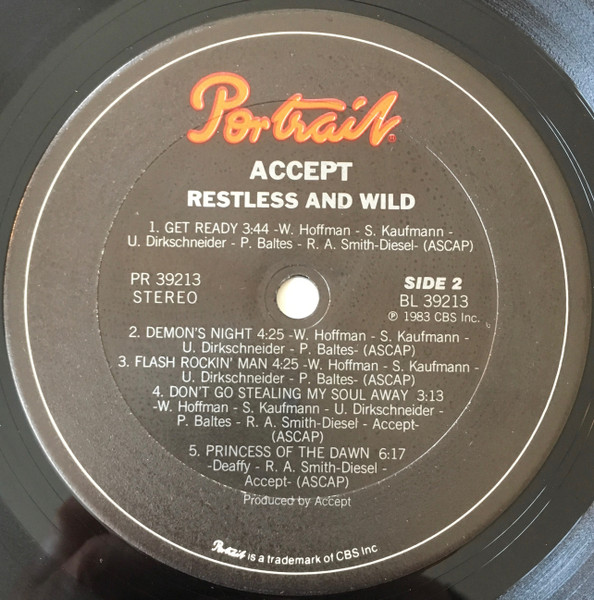 Accept - Restless & Wild [Vinyl] | Portrait (PR 39213) - 4