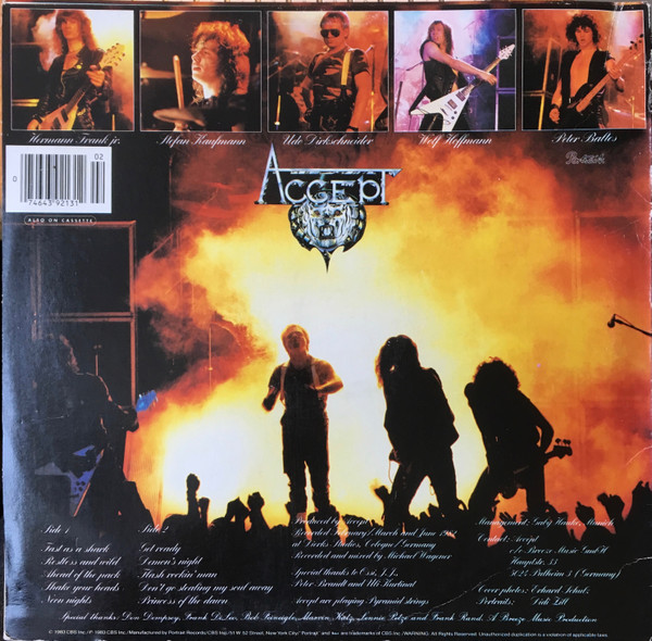 Accept - Restless & Wild [Vinyl] | Portrait (PR 39213) - 2