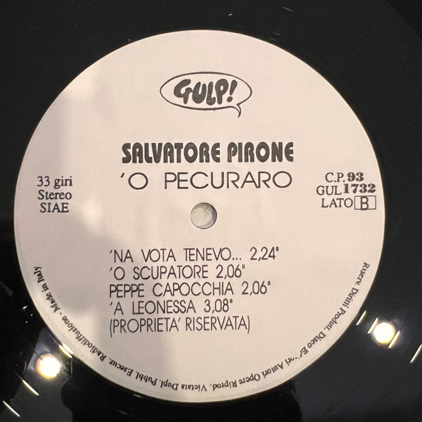 Salvatore Pirone - 'O Pecuraro | Gulp! (GUL 1732) - 2 Salvatore Pirone - 'O Pecuraro | Gulp! (GUL 1732) - 2