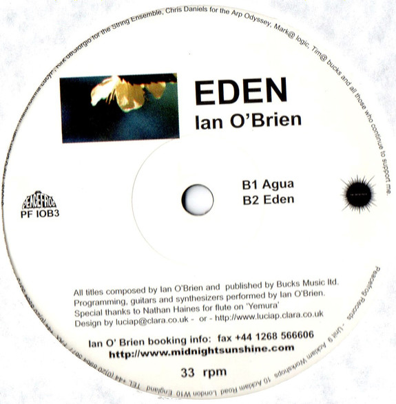 Ian O'Brien - Eden | Peacefrog Records (PF IOB3) - 2 Ian O'Brien - Eden | Peacefrog Records (PF IOB3) - 2
