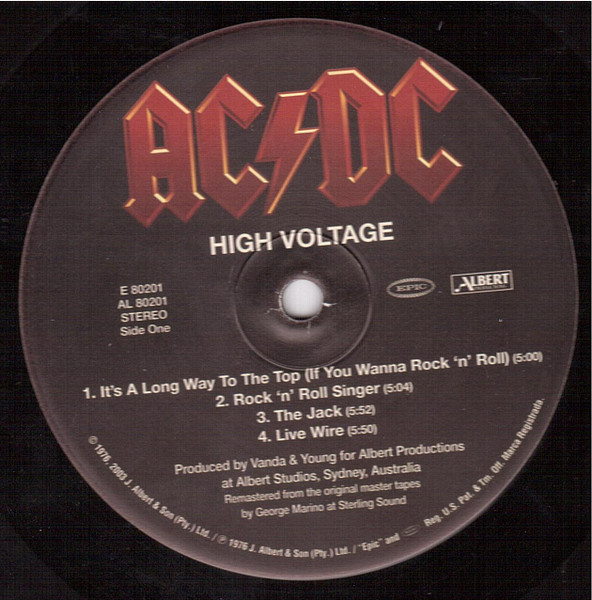 AC/DC - High Voltage | Epic (E 80201) - 4 AC/DC - High Voltage | Epic (E 80201) - 4