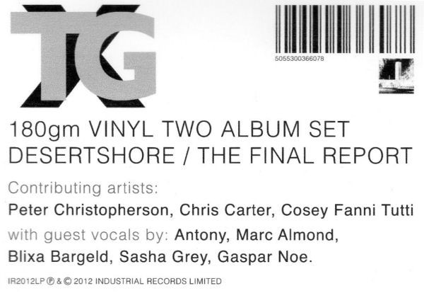 X-TG - Desertshore / The Final Report | Industrial Records (IR2012LP) - 4 X-TG - Desertshore / The Final Report | Industrial Records (IR2012LP) - 4