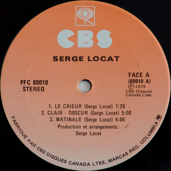 Serge Locat - Transfert | CBS (PFC - 80010) - 3